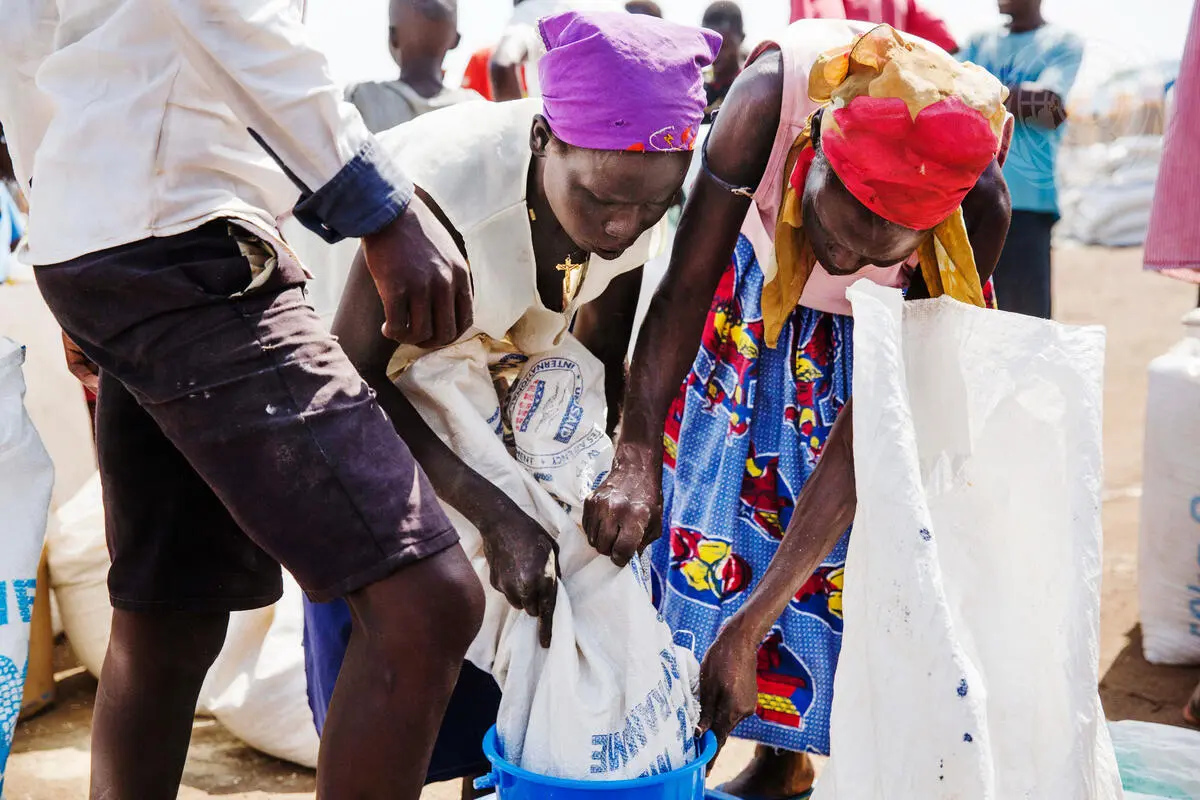 Refugees from South Sudan at the Imvepi refugee camp in Arua district, northern Uganda. Photo: UN Photo/Amanda Voisard