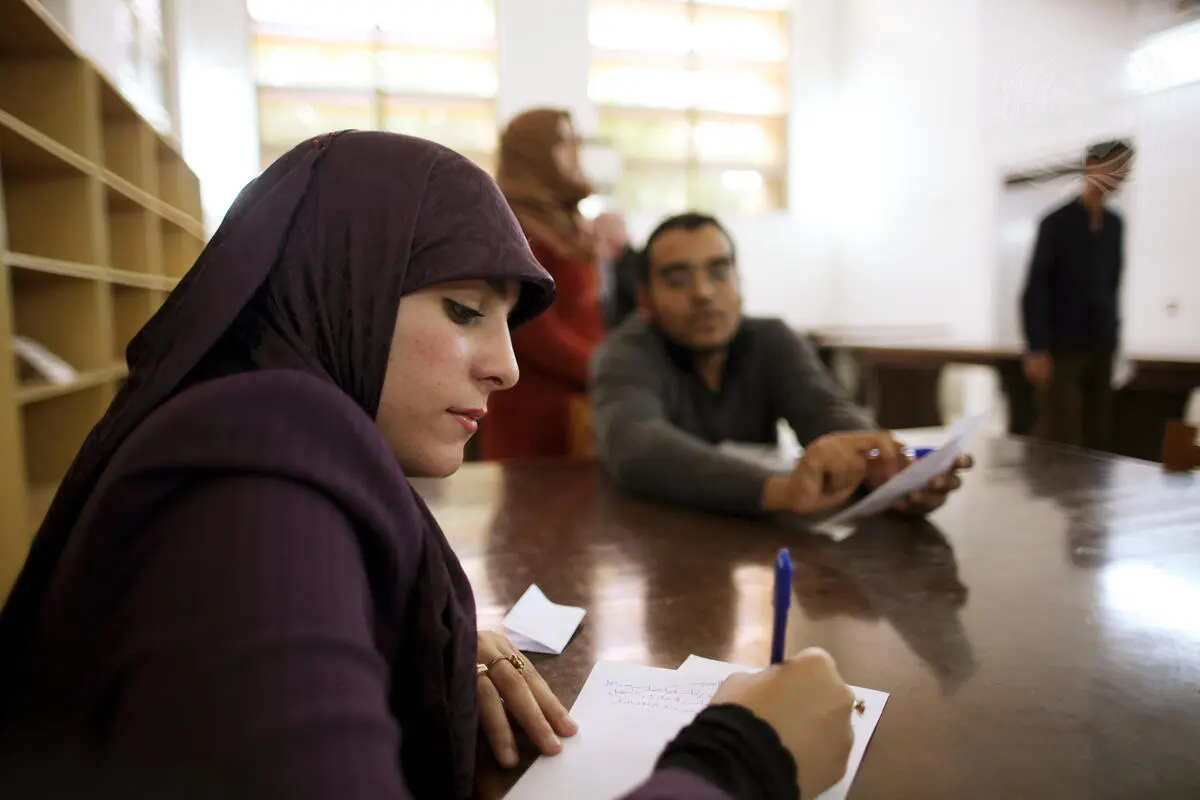 Students at Tripoli University, Libya, attend a first-ever human rights workshop organized by the UN Support Mission in Libya (UNSMIL) to commemorate anniversary of the UN’s 1948 Universal Declaration of Human Rights. Photo: UN Photo/Iason Foounten